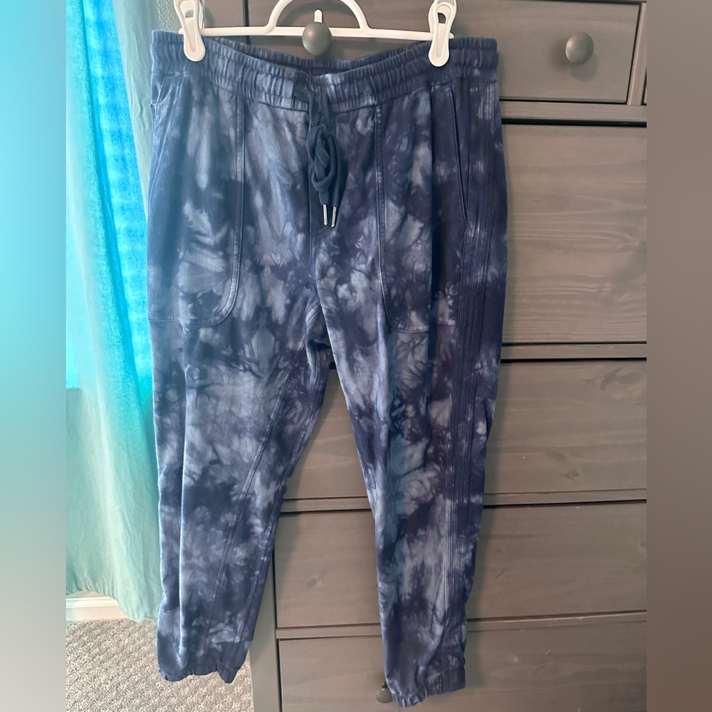 Athleta Navy Tie-Dye Joggers